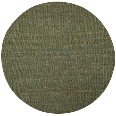 Flowers First 4 x 4 ft. Natural Fiber Round Rug, Green FL1887927